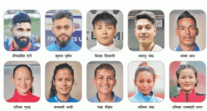 Collection of cricketers and karate player portraits displayed